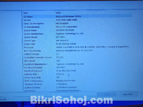 8+8 GB , 240 I3 4gen PC + Monitor Sell+ table+ Chair